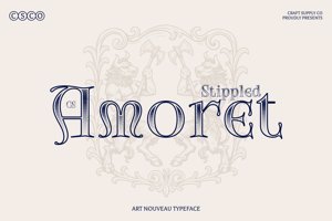 Related font CS Amoret Stippled