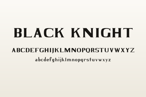Related font BLACK KNIGHT