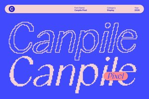 Related font Canpile Pixel