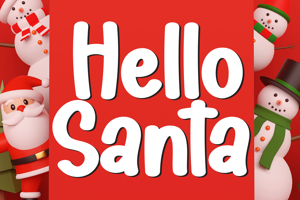 Related font Hello Santa