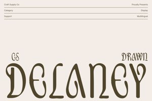 Related font CS Delaney Drawn