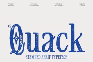 Related font CS Quack Stamp