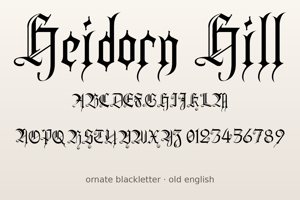 Related font Heidorn Hill