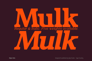 Related font Mulk