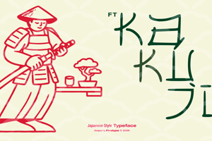 Related font FT Kakuji - Modern Japanese Style Display Typeface