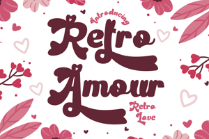 Related font Retro Amour
