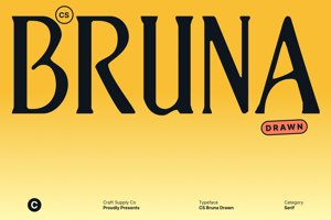 Related font CS Bruna Drawn