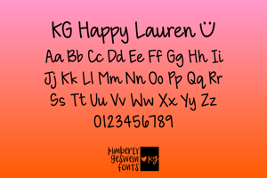Related font KG Happy Lauren