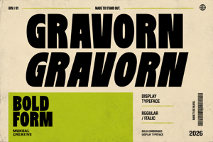 Related font Gravorn