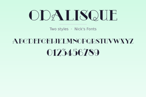 Related font Odalisque