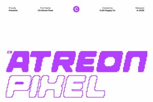 Related font CS Atreon Pixel
