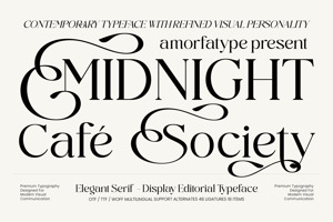 Related font Midnight Cafe Society
