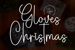 Related font Gloves Christmas