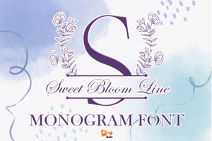 Sweet Bloom Line Monogram