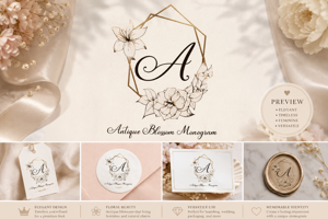 Related font Antique Blossom Monogram