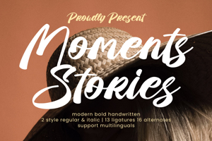Related font Moments Stories