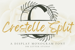 Related font Crestelle Split Monogram