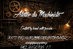 Related font Atelier du Machiniste