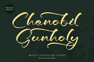 Related font Chenobil Gunholy