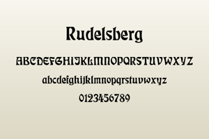 Related font Rudelsberg