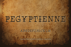 Related font Pegyptienne
