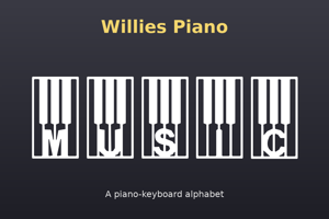Related font Willies Piano