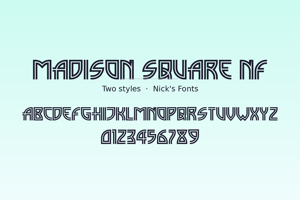 Related font Madison Square NF