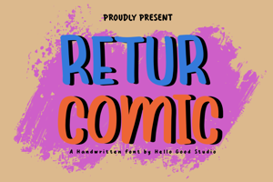 Related font RETUR COMIC