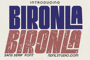 Related font Bironla