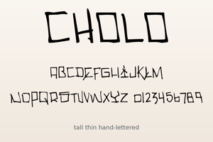 Related font Cholo