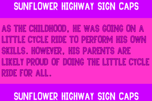 Sunflower Highway Sign Caps
