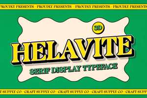 Related font Helavite 3D