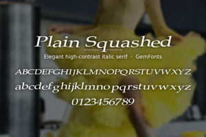 Related font Plain Squashed