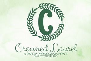 Related font Crowned Laurel Monogram