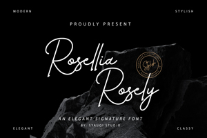 Related font Rosellia Rosely