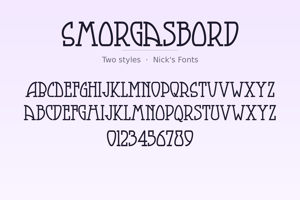 Related font Smorgasbord