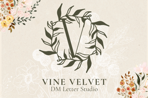 Vine Velvet Monogram