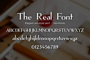 Related font The Real Font