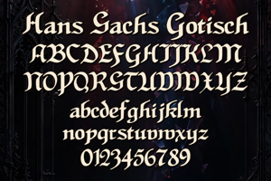 Related font Hans Sachs Gotisch
