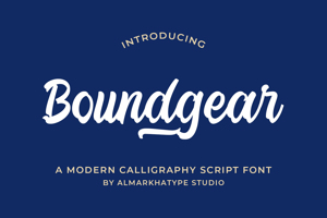 Related font Boundgear Script