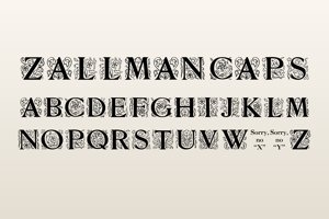 Related font Zallman Caps