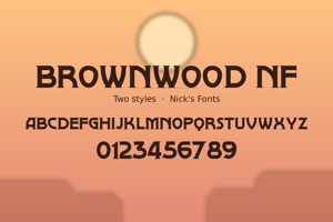 Related font Brownwood NF