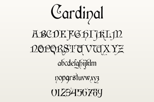 Related font Cardinal