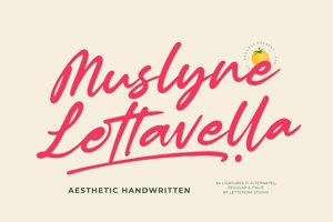 Related font Muslyne Lettavella VERSION