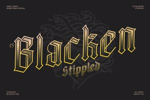 Related font CS Blacken Stippled
