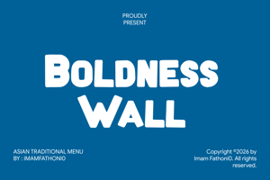 Related font Boldness Wall