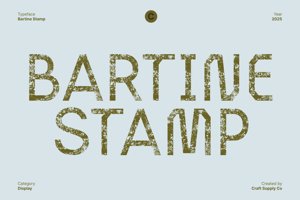 Related font Bartine Stamp