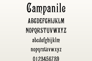Related font Campanile