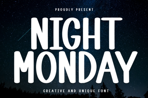 Related font Night Monday