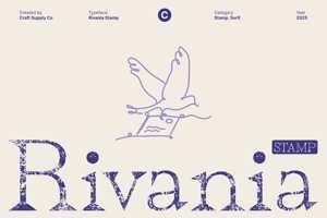Related font Rivania Stamp